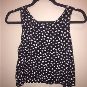 Patterned crop tank top